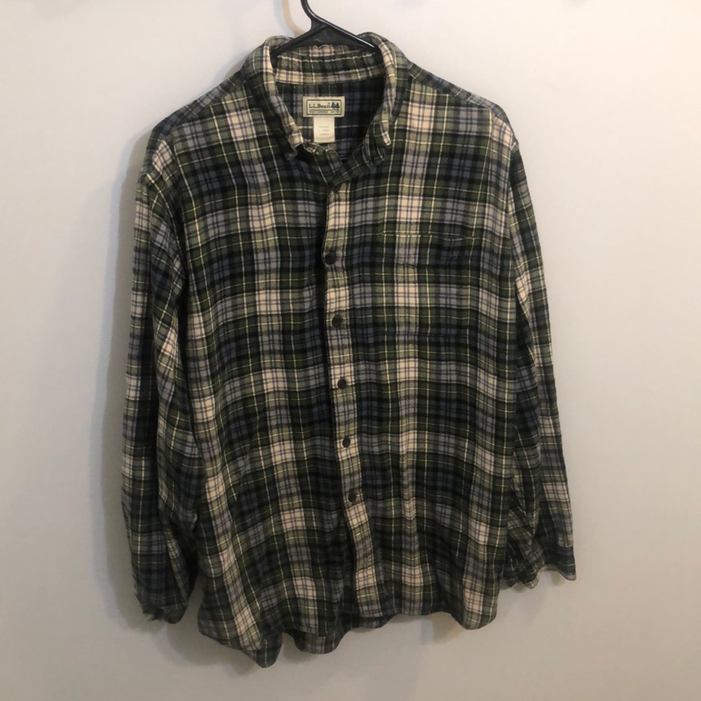 Flannel - L.L. Bean - Large - Blue, Green